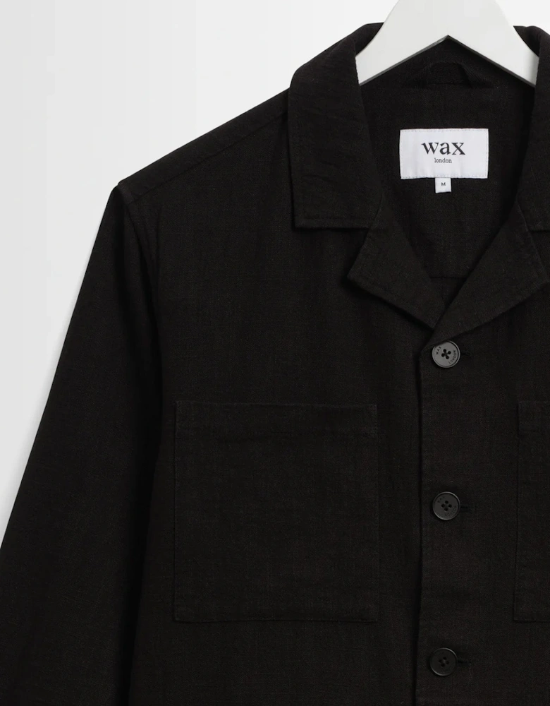 Wax London Aldred Linen Cotton Revere Overshirt