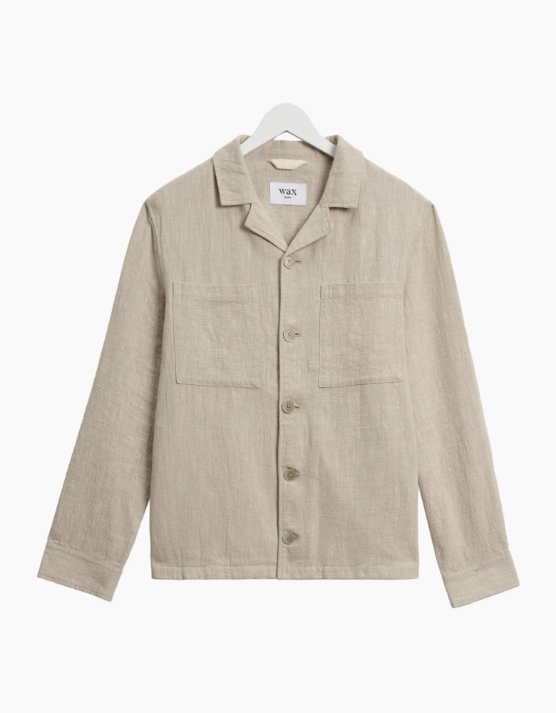 Wax London Aldred Linen Cotton Revere Overshirt