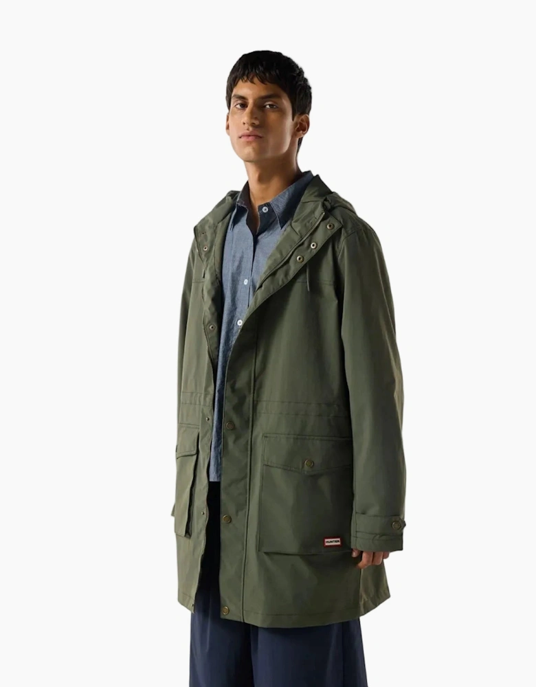 Hunter Lightweight Waterproof Men's Green Rain Parkas