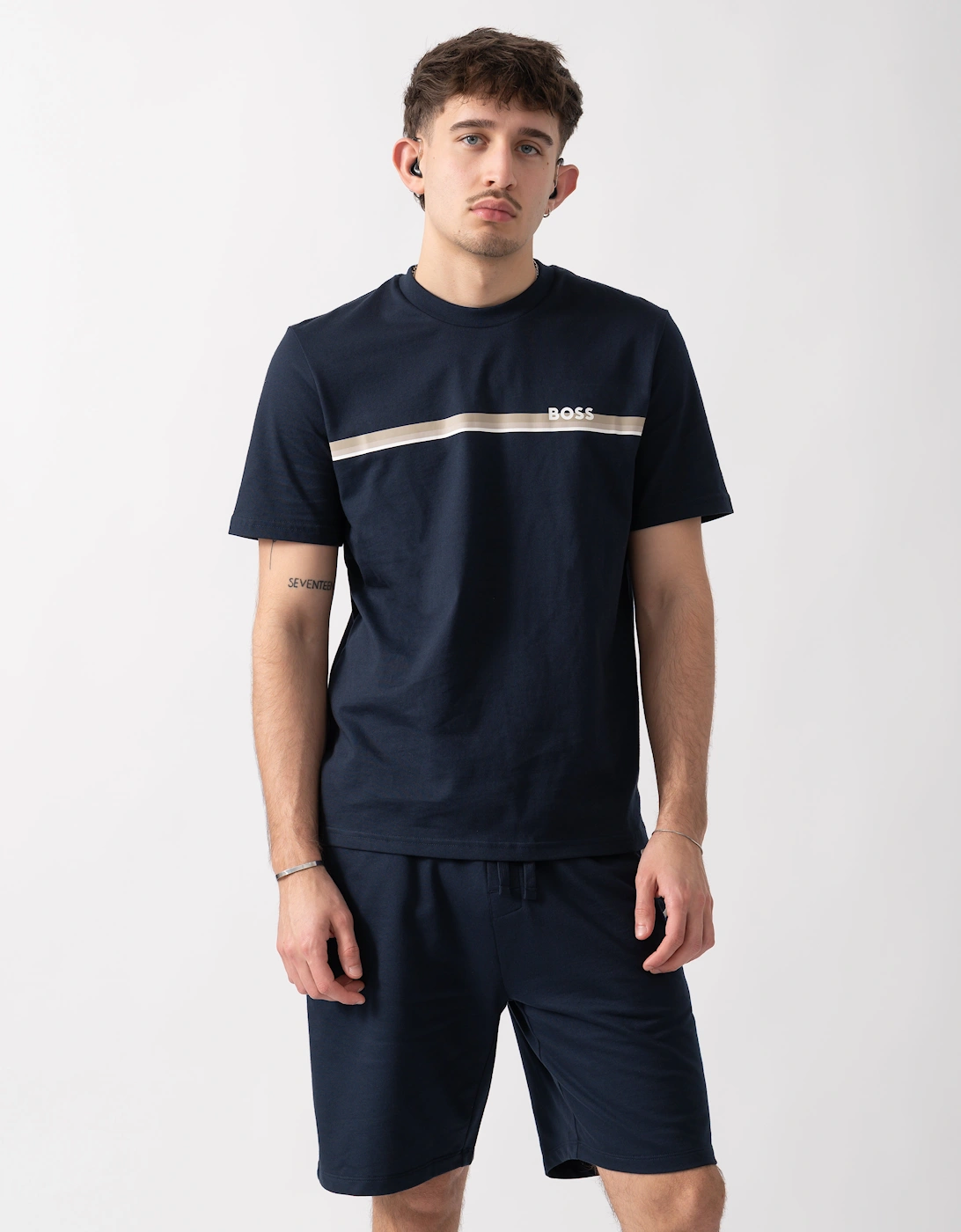 BOSS Orange Authentic Mens Loungewear T-Shirt 50561470 - Dark Blue 405