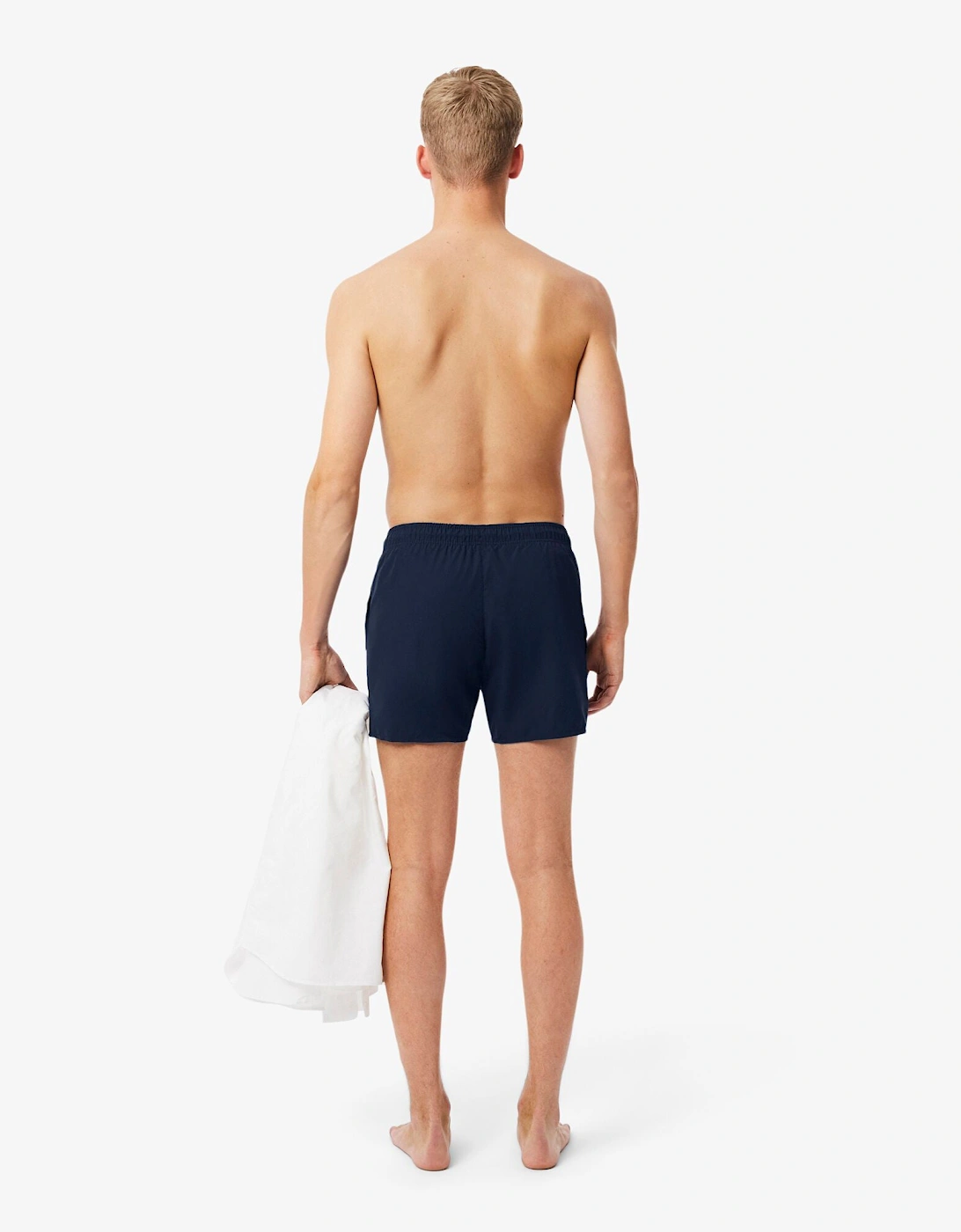 Lacoste Mens Light Quick-Dry Swim Shorts - Navy Blue/Green 802