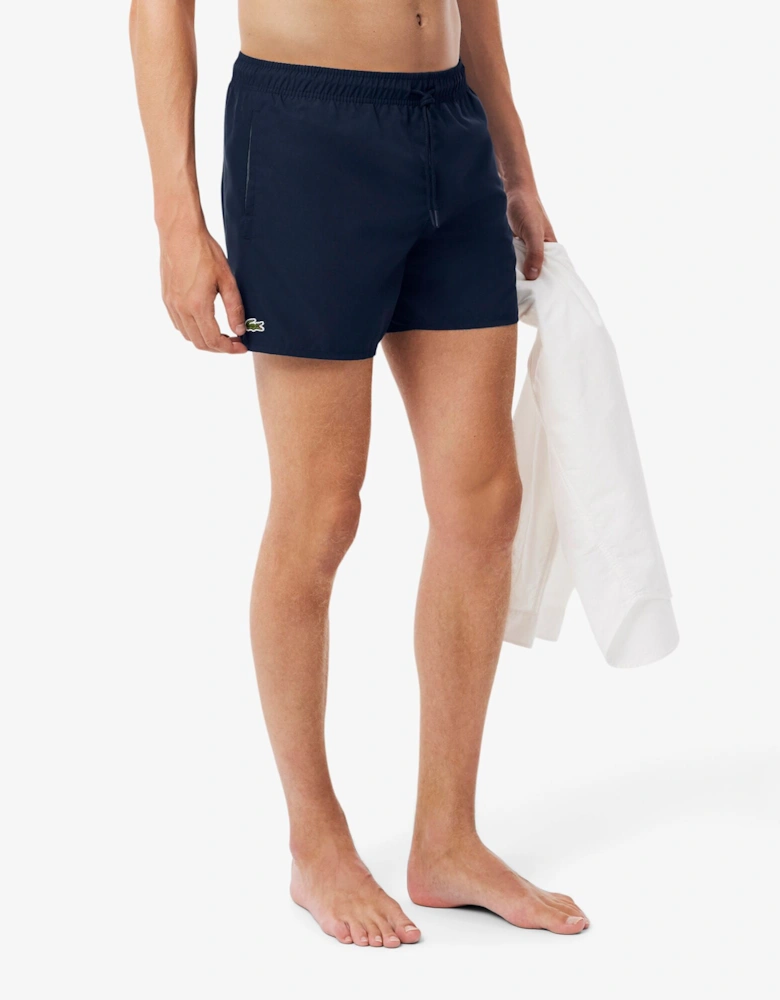 Lacoste Mens Light Quick-Dry Swim Shorts - Navy Blue/Green 802