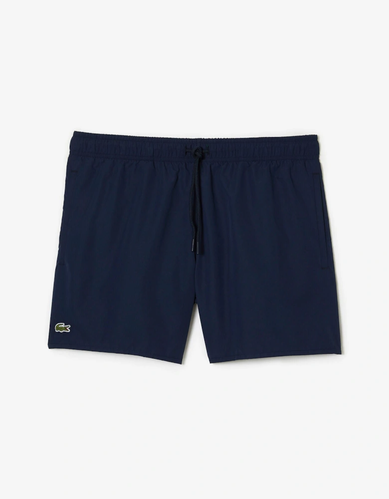 Lacoste Mens Light Quick-Dry Swim Shorts - Navy Blue/Green 802