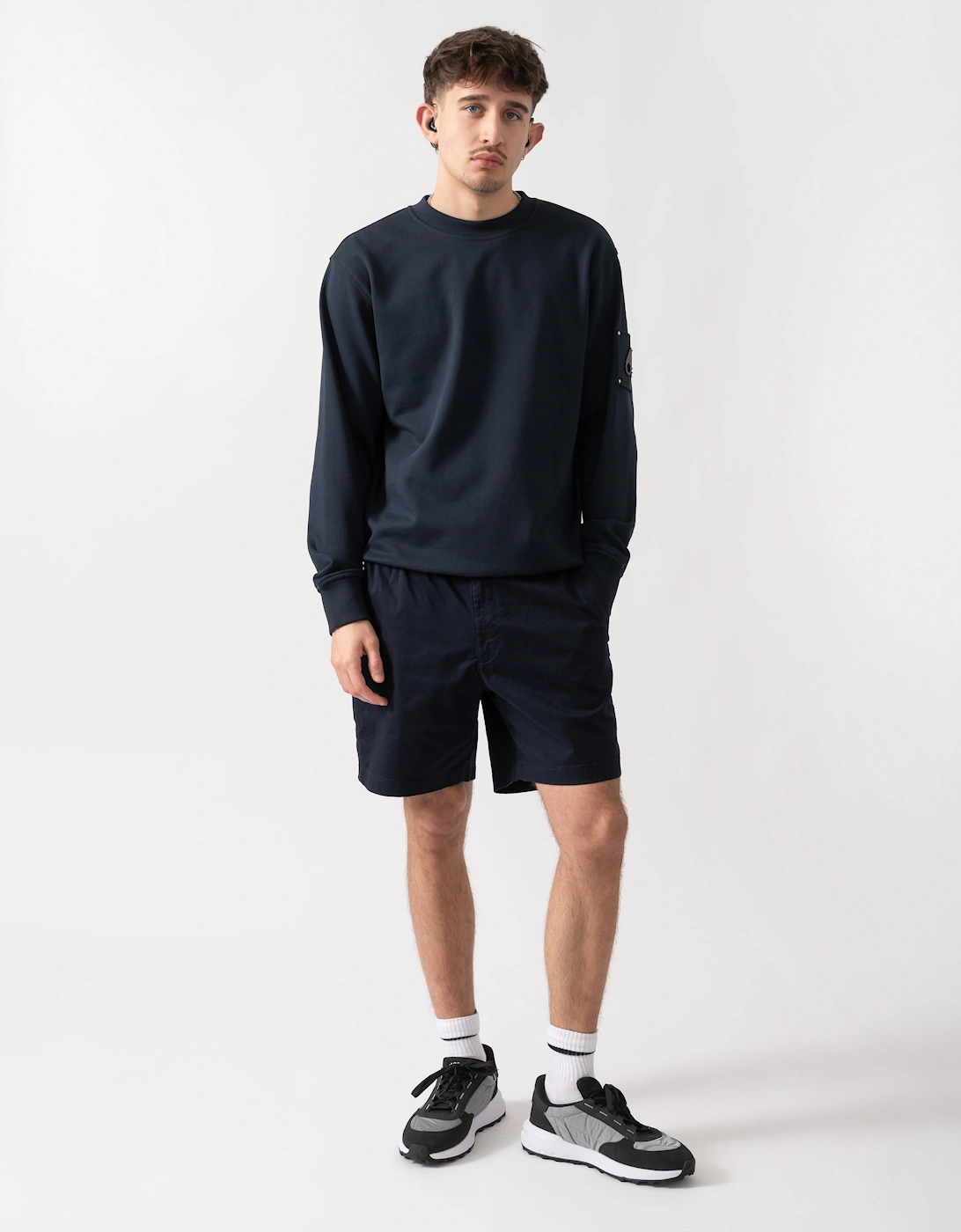 Moose Knuckles Hartsfield Mens Crew Neck Sweatshirt - Navy 833