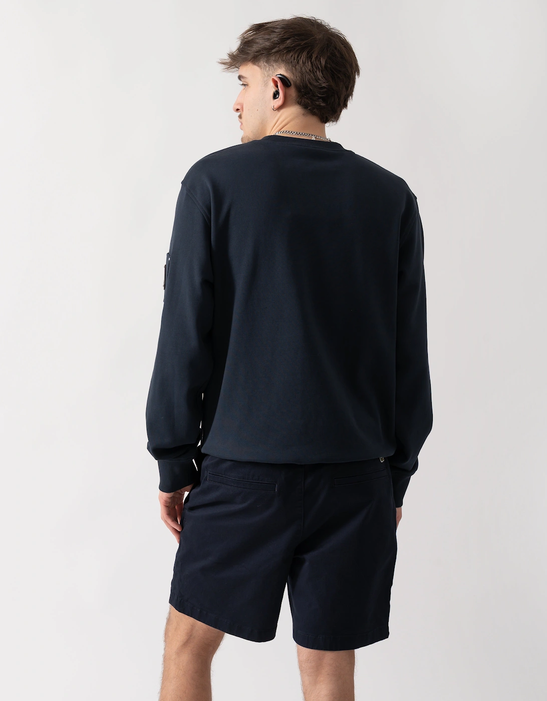 Moose Knuckles Hartsfield Mens Crew Neck Sweatshirt - Navy 833