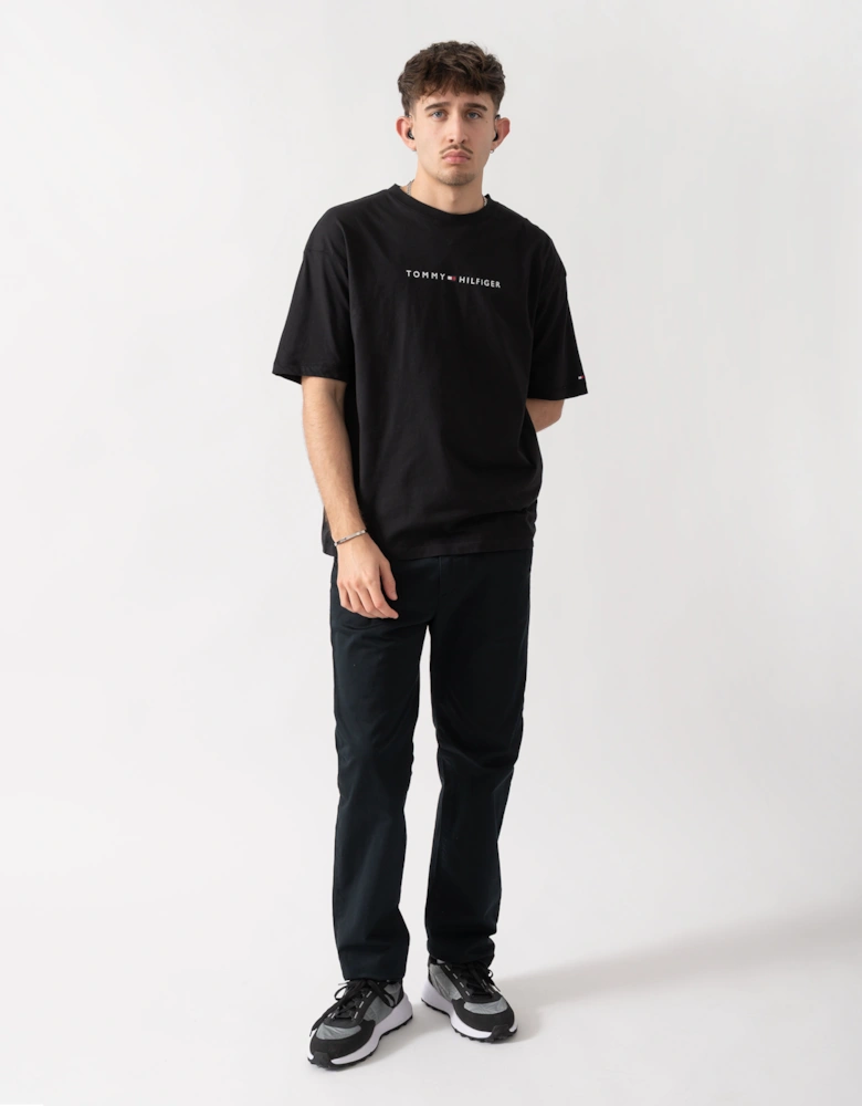 Tommy Hilfiger Logo Mens Lounge Tee - Black