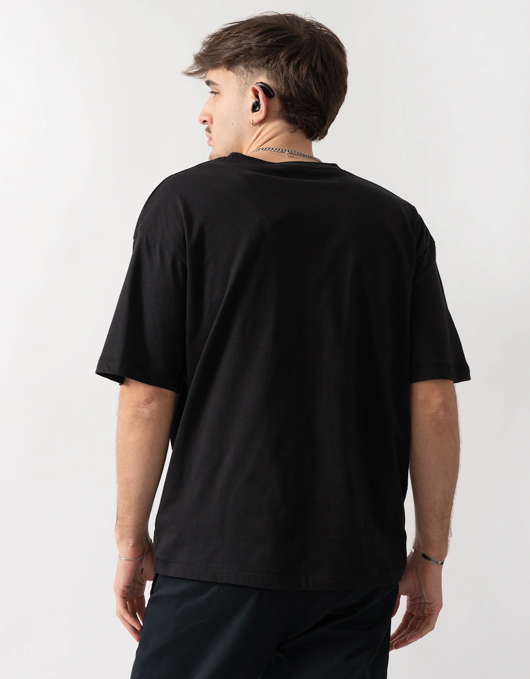 Tommy Hilfiger Logo Mens Lounge Tee - Black