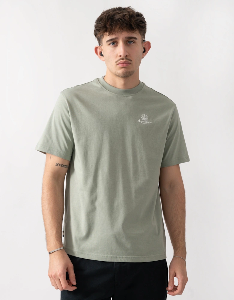 Aquascutum Mens Small Logo T-Shirt - Salvia 34