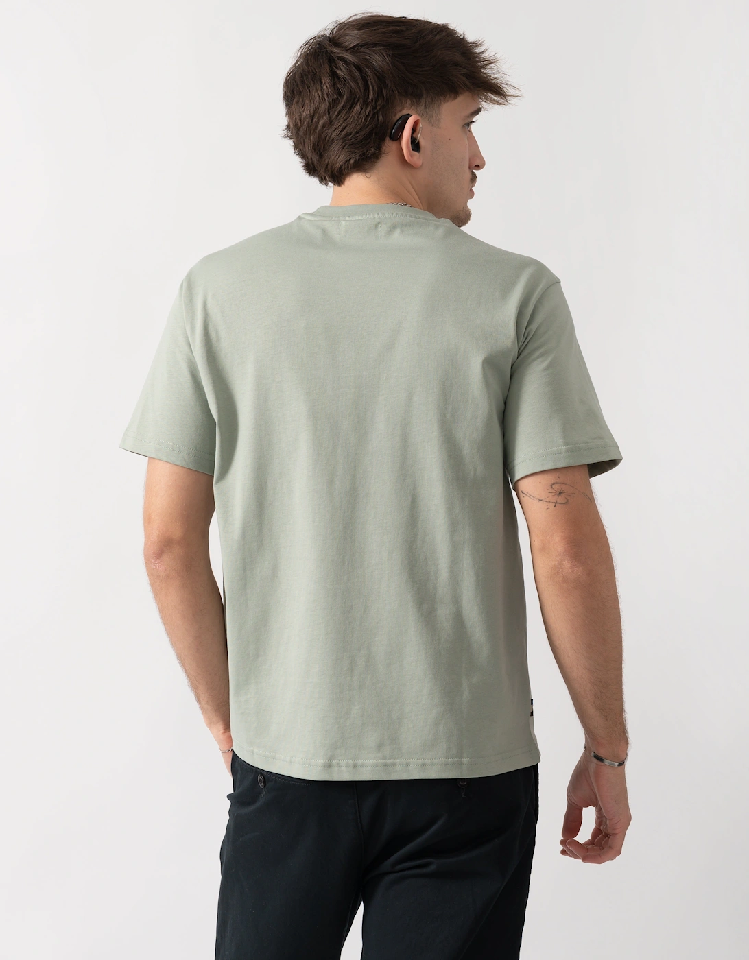 Aquascutum Mens Small Logo T-Shirt - Salvia 34