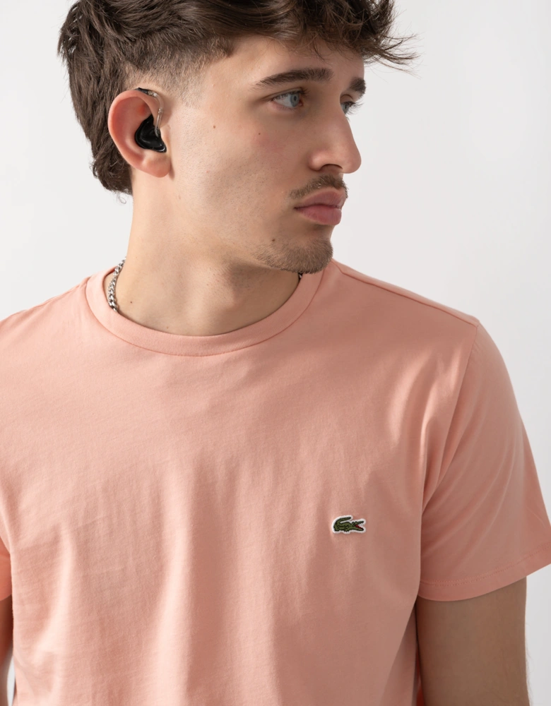 Lacoste Mens Crew Neck Pima Cotton Jersey T-Shirt - Miami UI2