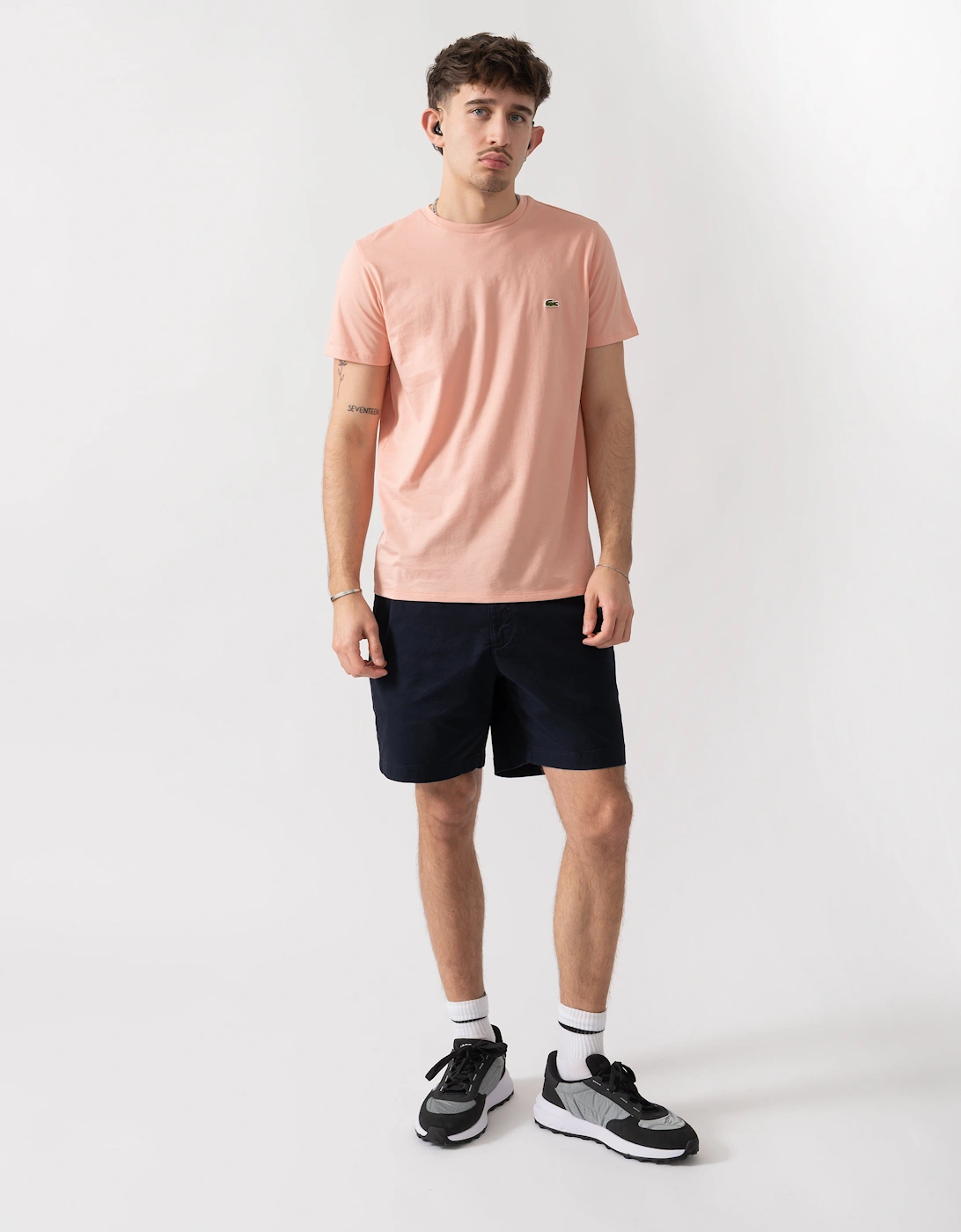 Lacoste Mens Crew Neck Pima Cotton Jersey T-Shirt - Miami UI2