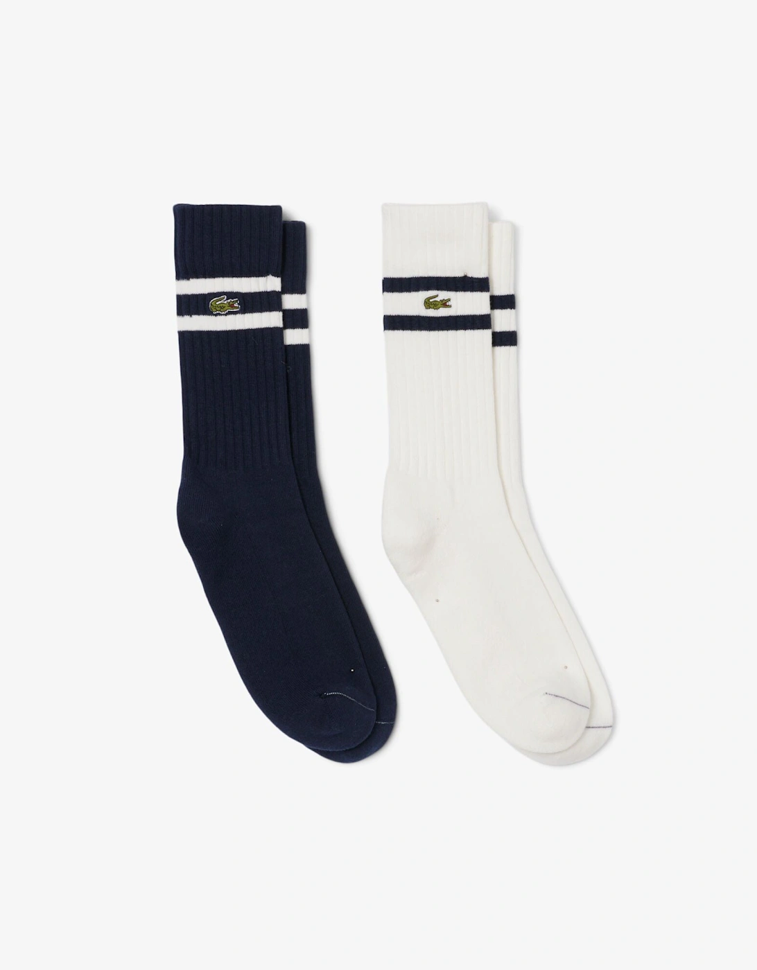 Lacoste Ribbed Mens Socks - Navy Blue/Flour HHW