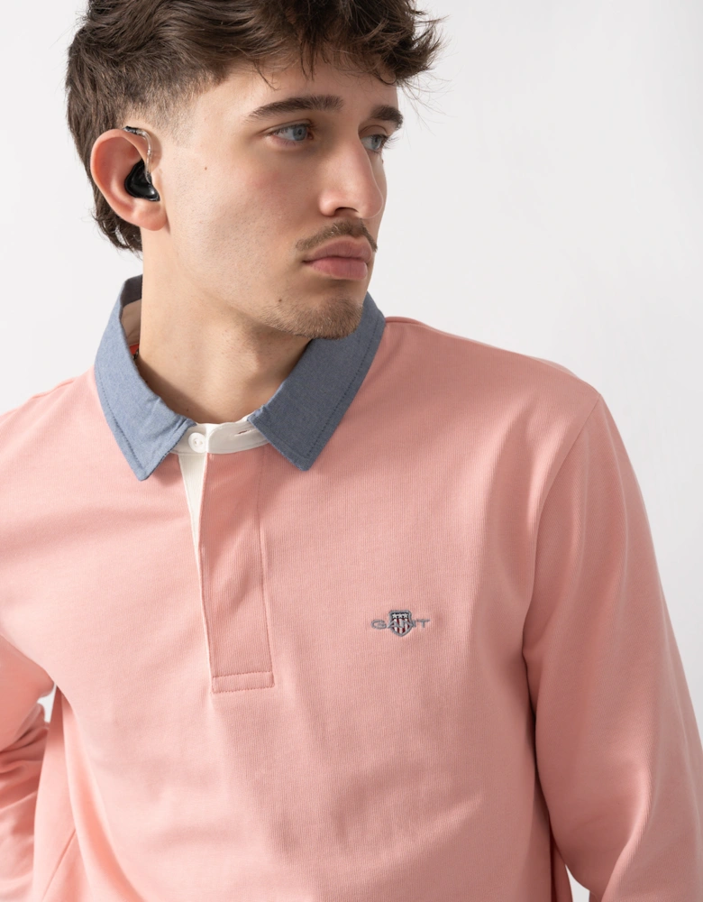 GANT Mens Regular Fit Chambray Heavy Rugger - 671 Bubblegum Pink