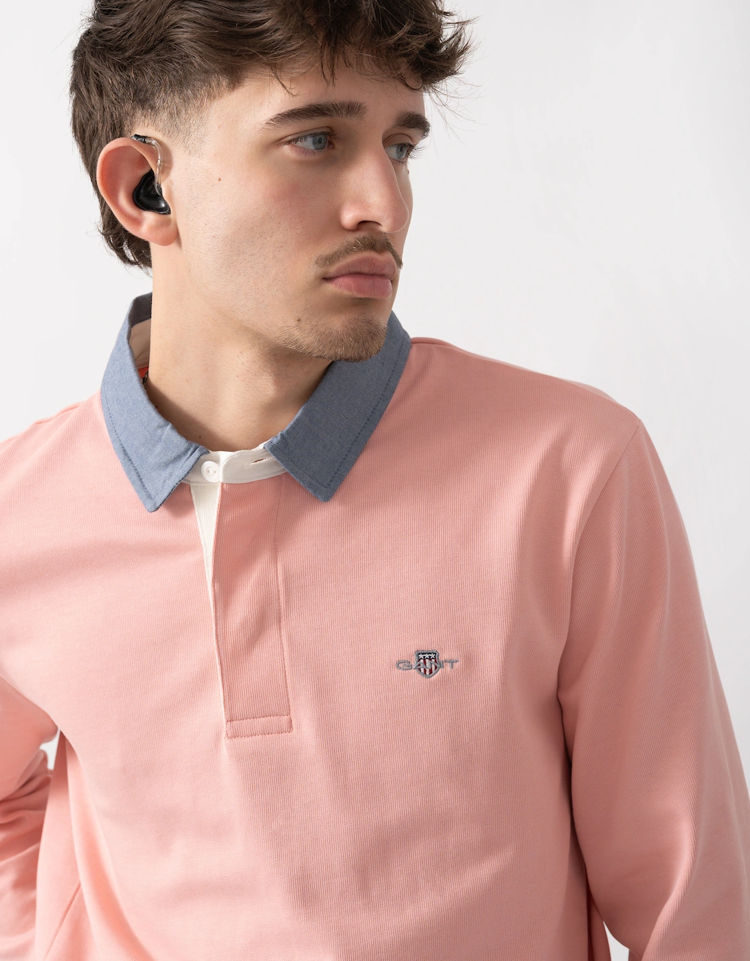 GANT Mens Regular Fit Chambray Heavy Rugger - 671 Bubblegum Pink