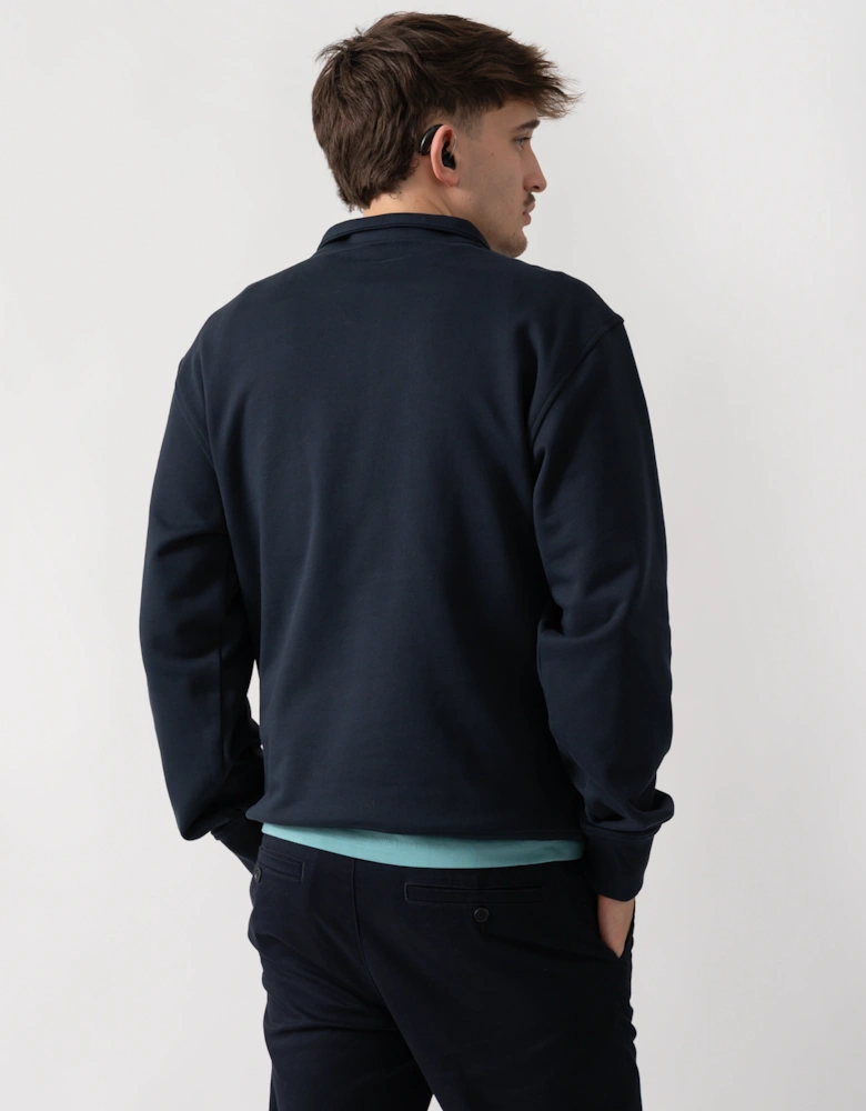 Moose Knuckles Hartsfield Mens 1/4 Zip Sweatshirt - Navy 833