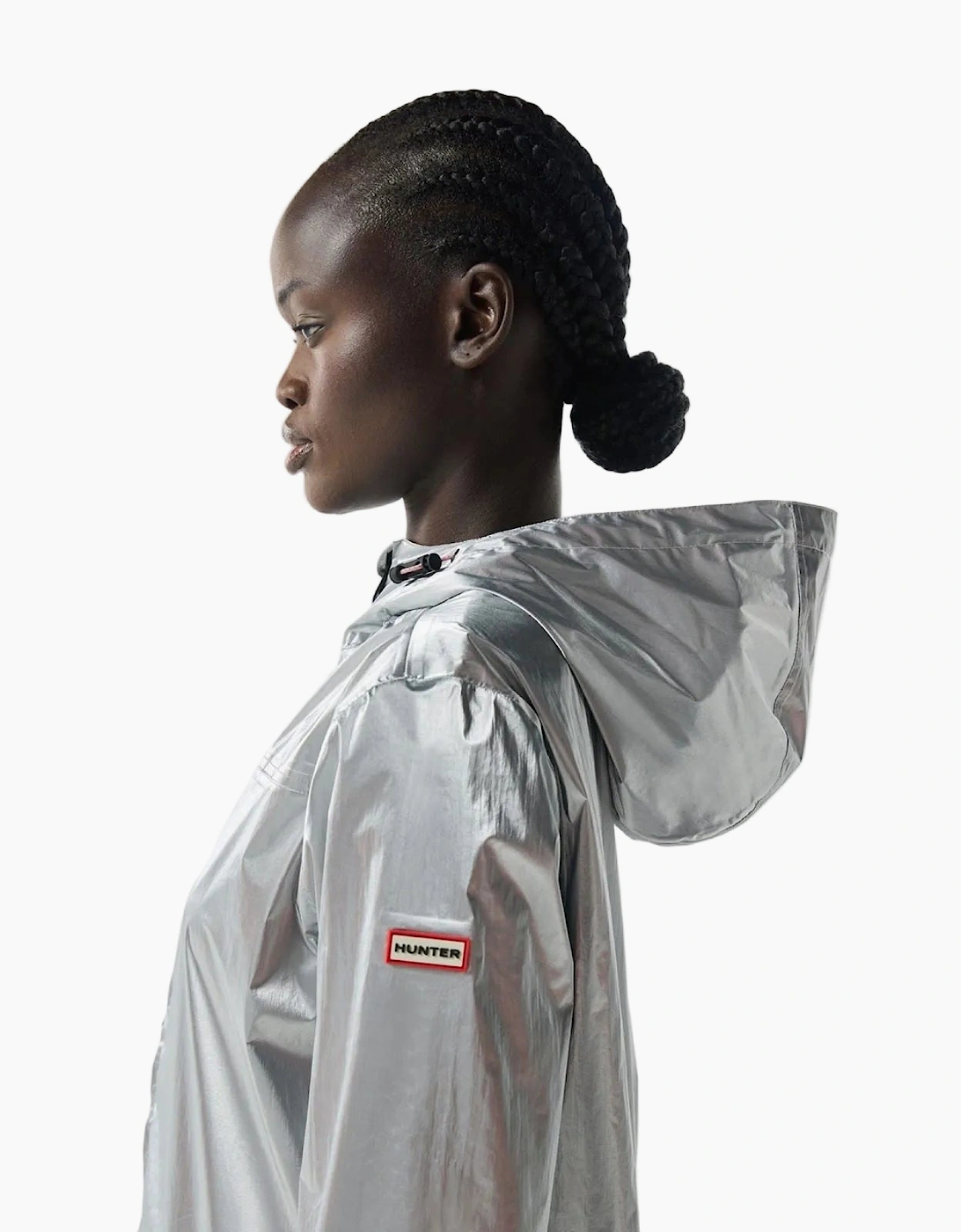 Hunter Hunter Packable Unisex Adults Silver Rain Jacket