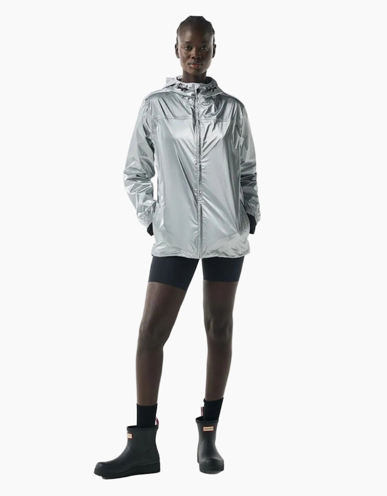Hunter Hunter Packable Unisex Adults Silver Rain Jacket