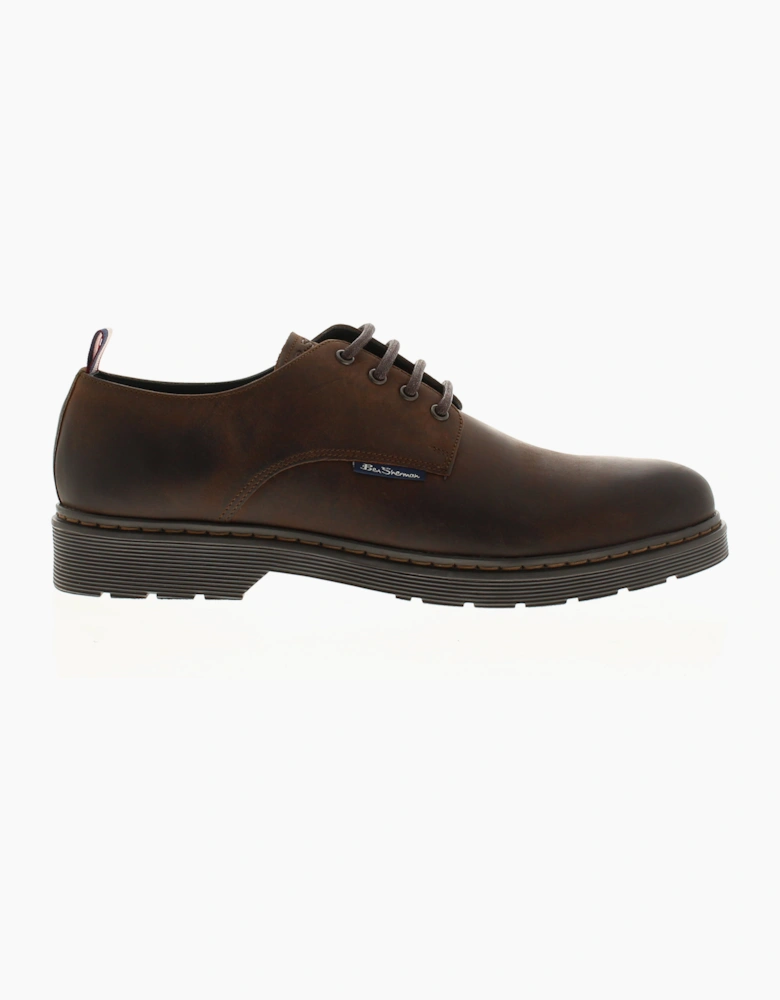 Ben Sherman Mens Shoes Smart Dave Leather brown UK Size