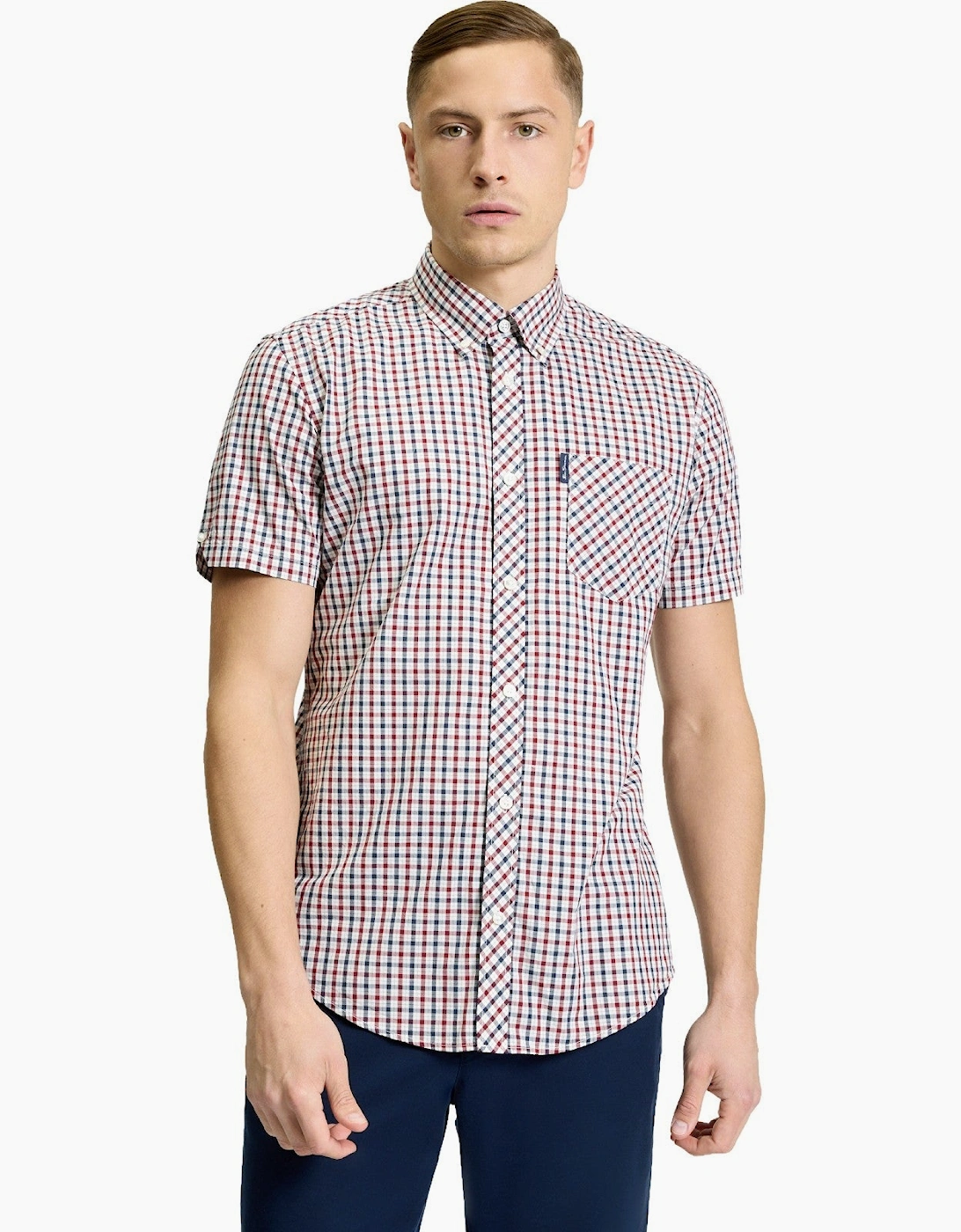 Ben Sherman Mens Signature House Check Short Sleeve Shirt