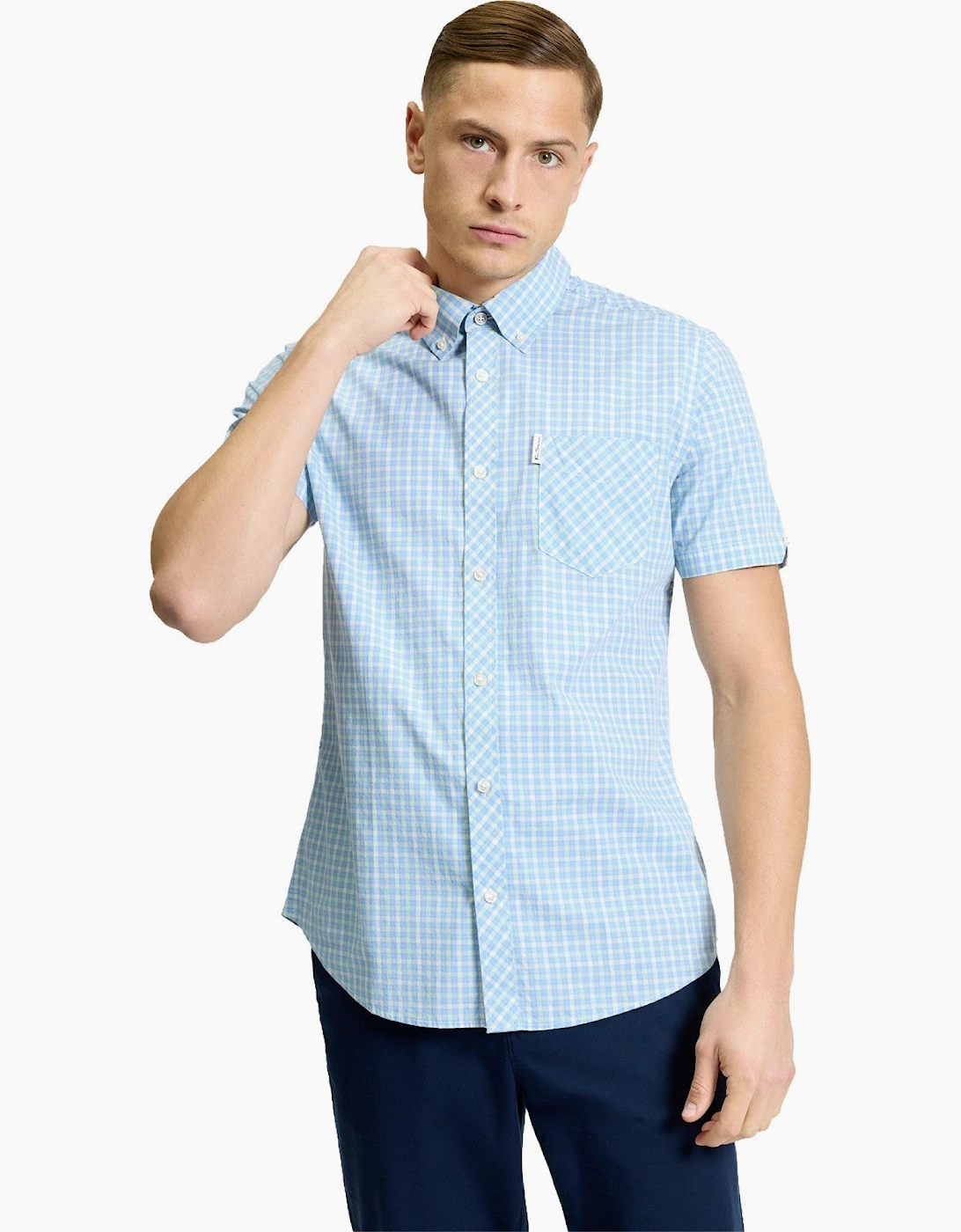 Ben Sherman Mens Signature House Check Short Sleeve Shirt