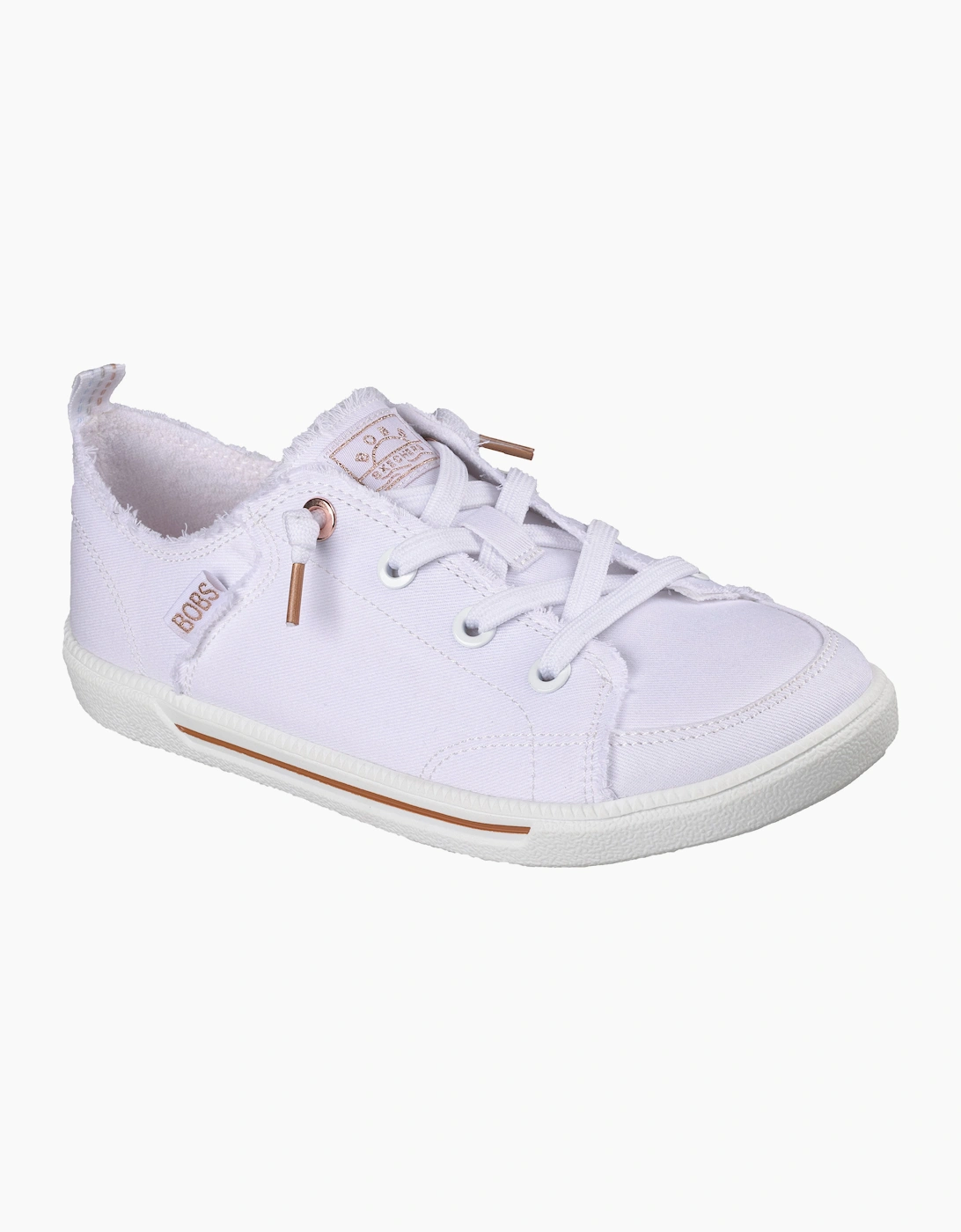 Skechers Womens B Cute 2.0 Frayed Canvas Trainers