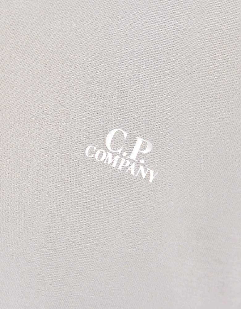 C.P. Company Boys Cotton Jersey Logo Short Set in Grey