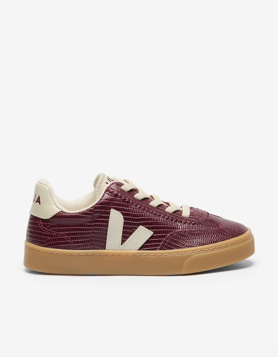 Veja Girls Red 'S Small Volley Leather Trainers In - Size: Eu 24 Uk 7.5 Kids