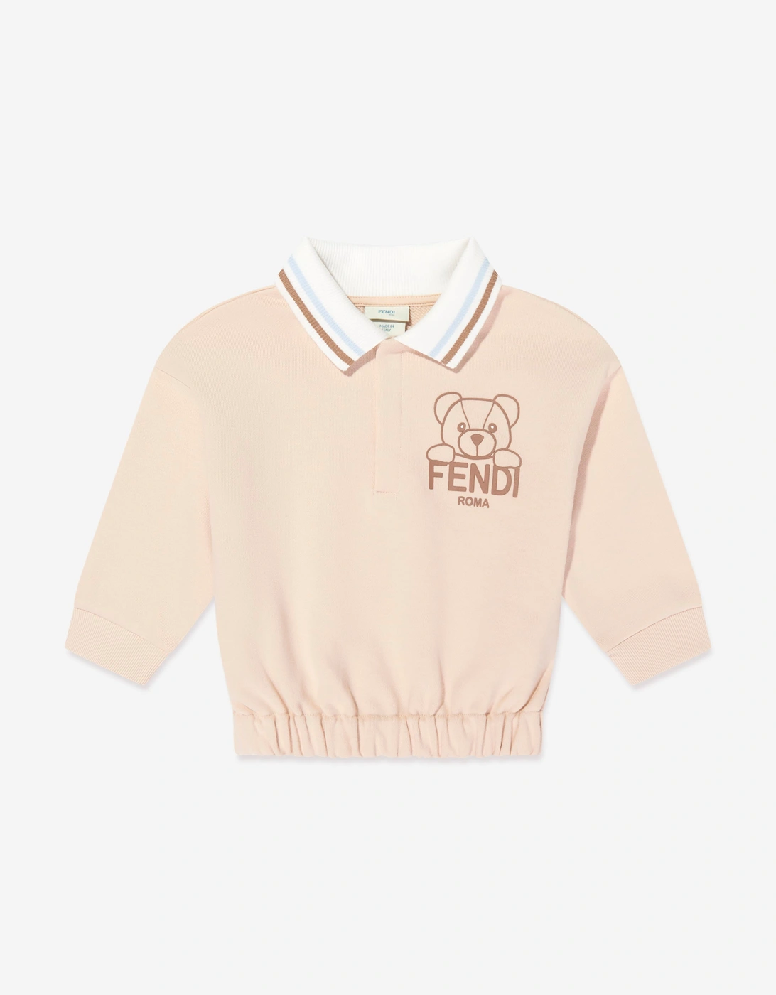 Fendi Baby Boys Bear Logo Sweatshirt in Beige