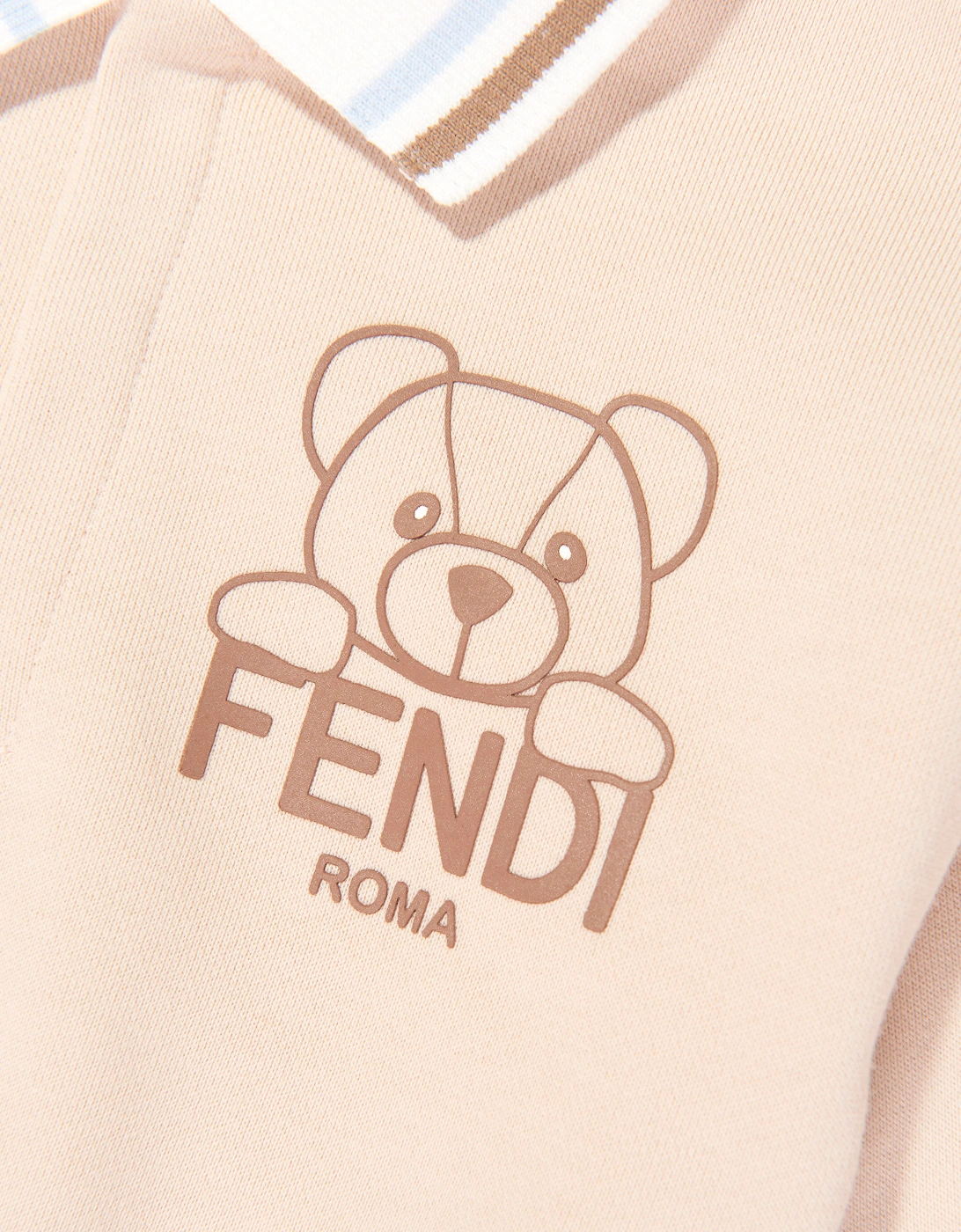Fendi Baby Boys Bear Logo Sweatshirt in Beige