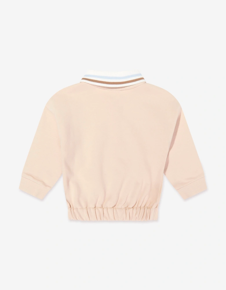 Fendi Baby Boys Bear Logo Sweatshirt in Beige
