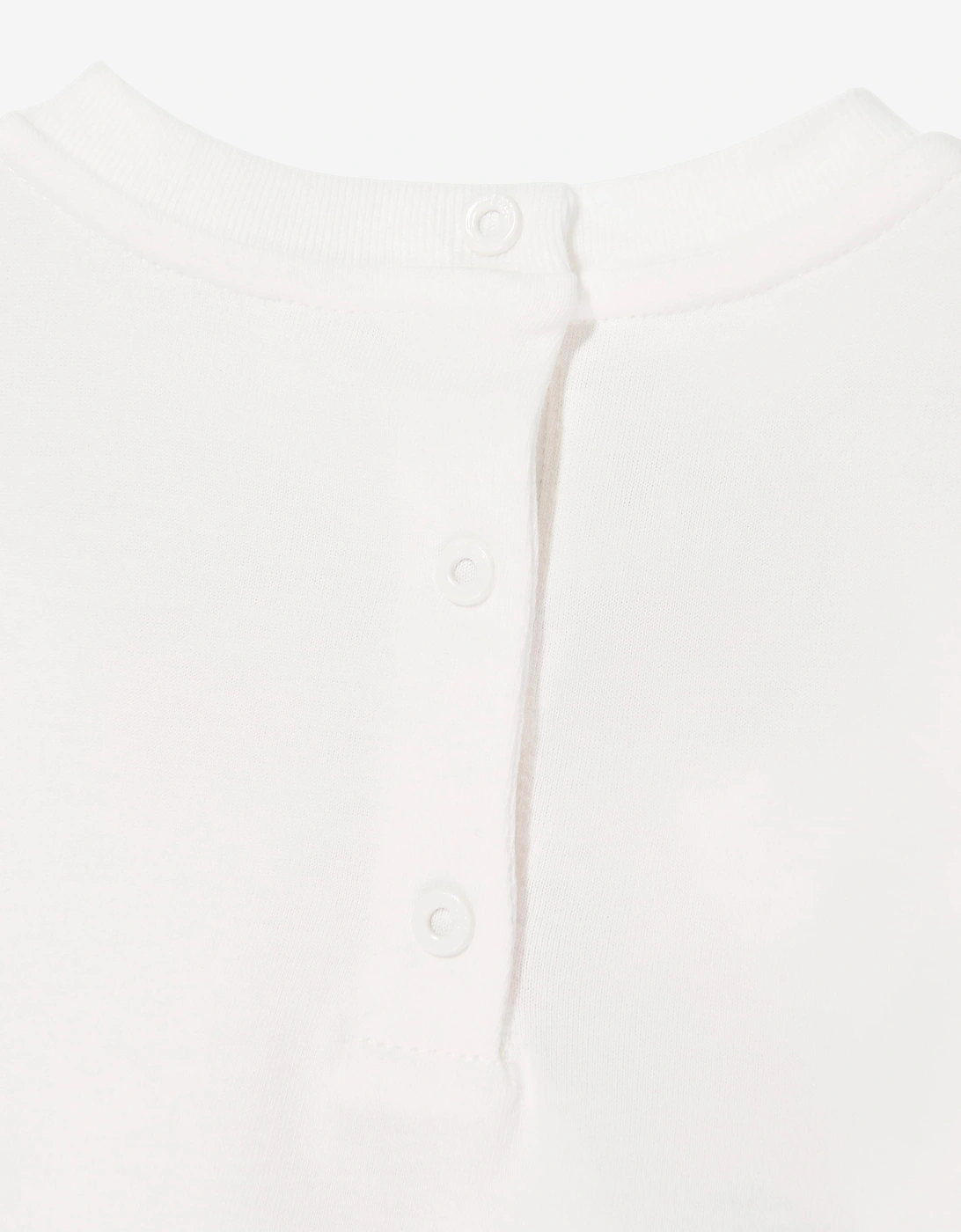 Fendi Baby Girls Trompe l'oeil Bow Print  T-Shirt in White