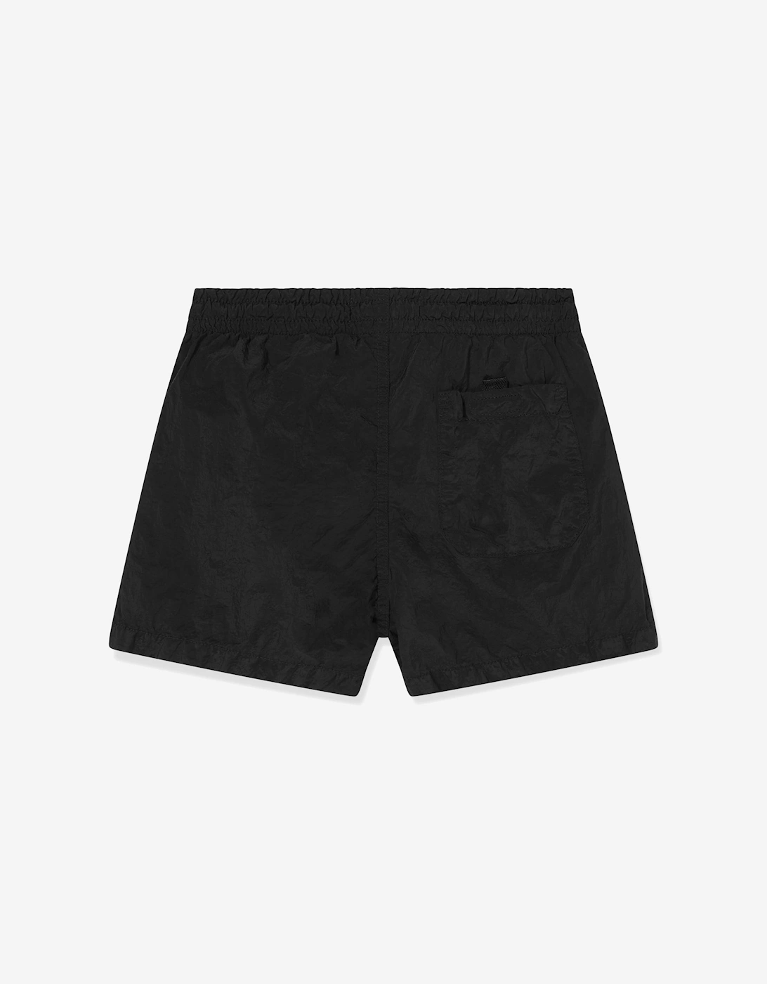 Stone Island Boys Compass Logo Swim Shorts in Black