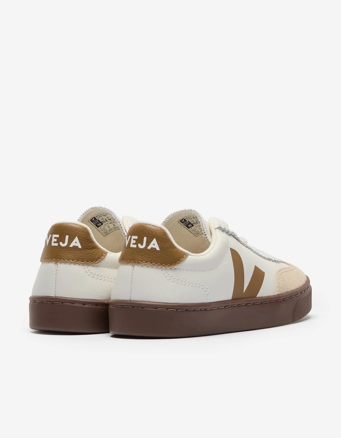 Veja Kids Small Volley Leather Trainers in White