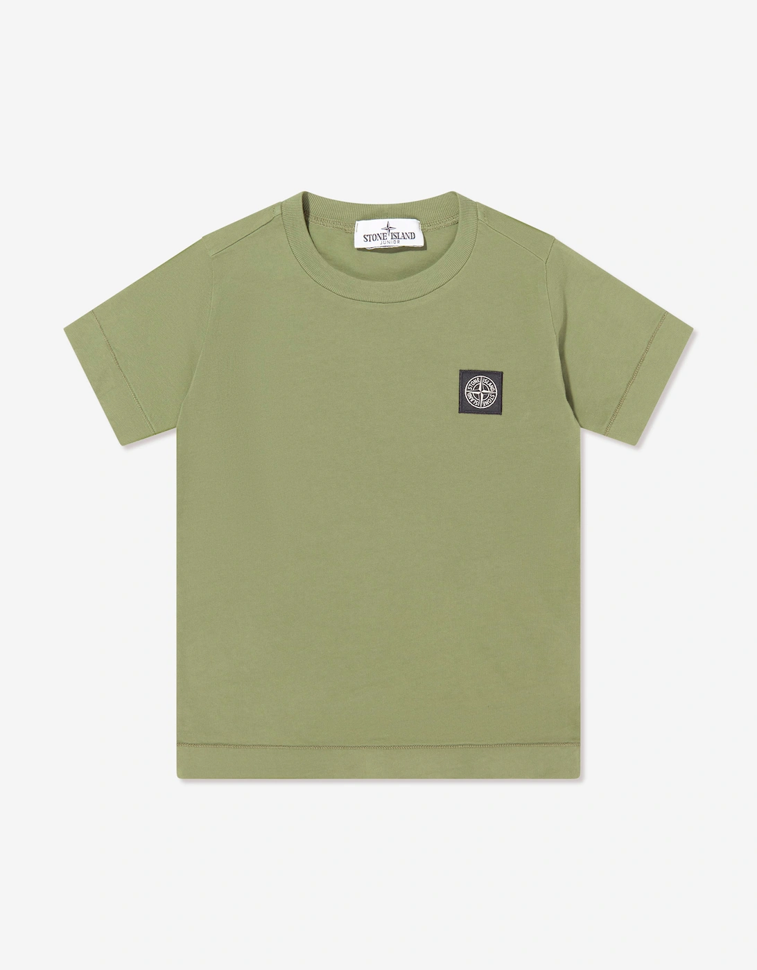 Stone Island Boys Green Compass Logo Patch T-Shirt In - Size: 3 Years Kids