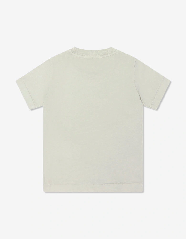 Stone Island Boys Compass Logo Patch T-Shirt in Grey