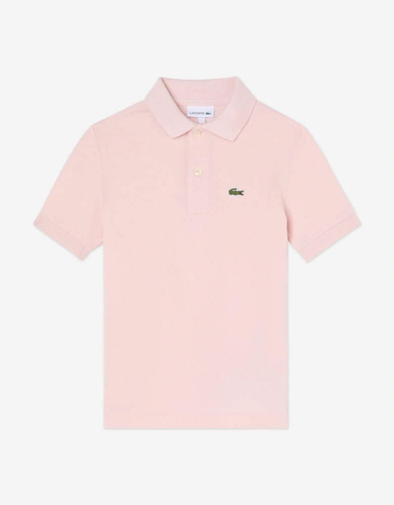 Lacoste Boys Pique Polo Shirt in Pink