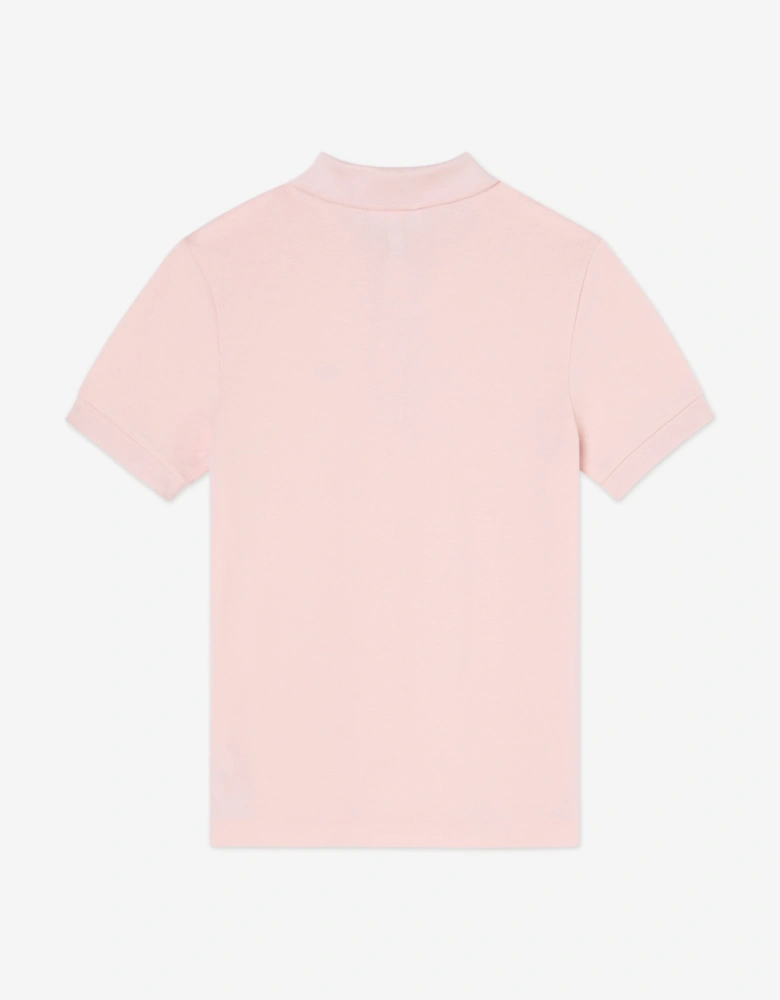 Lacoste Boys Pique Polo Shirt in Pink