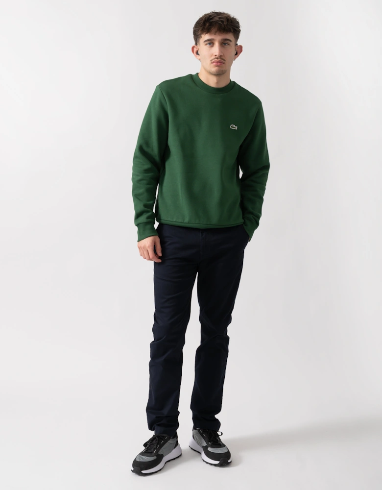 Lacoste Mens Crew Neck Fleece Sweatshirt - Green 132