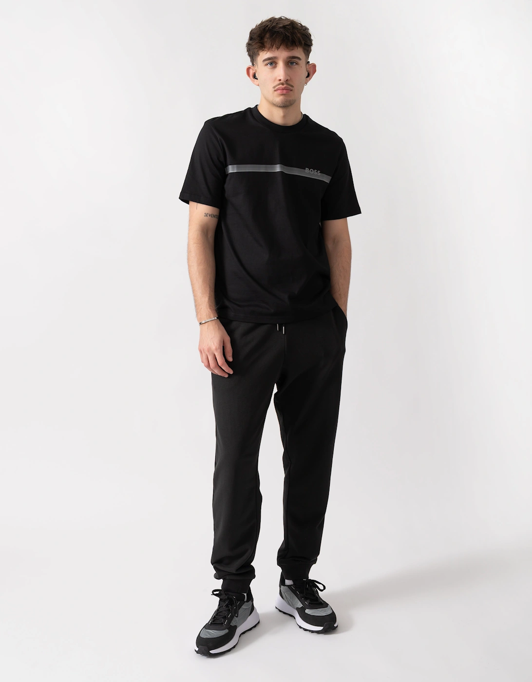 BOSS Orange Authentic Mens Loungewear T-Shirt 50561470 - Black 004