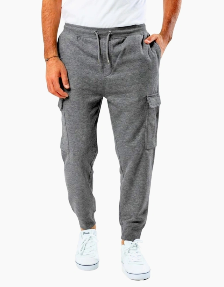 Mens Cargo Joggers Zip Pockets Fleece Gym Trousers Cotton Bottom Track Pants New