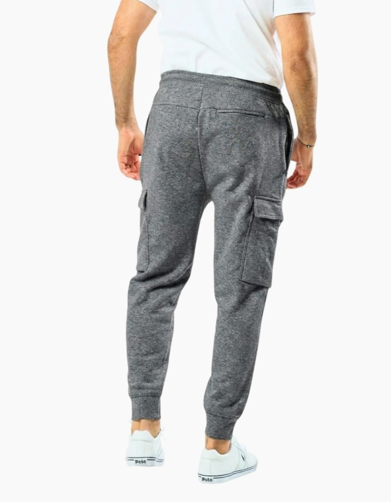 Mens Cargo Joggers Zip Pockets Fleece Gym Trousers Cotton Bottom Track Pants New