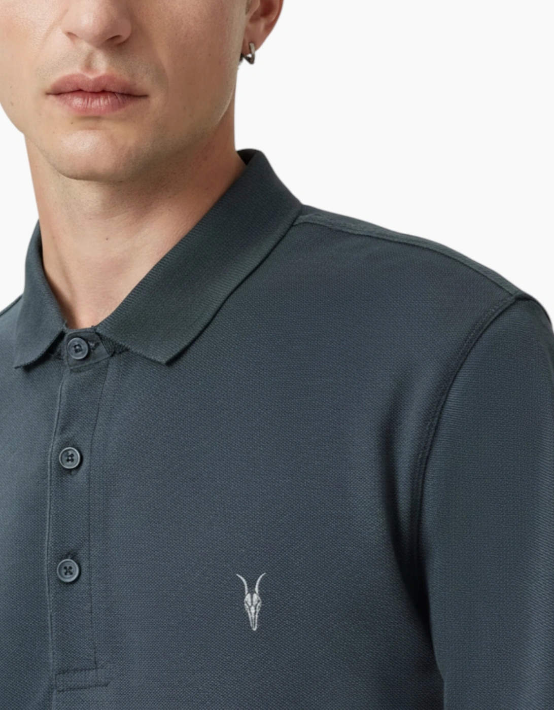 All Saints Mens Polo Shirt Summer Pullover Tee