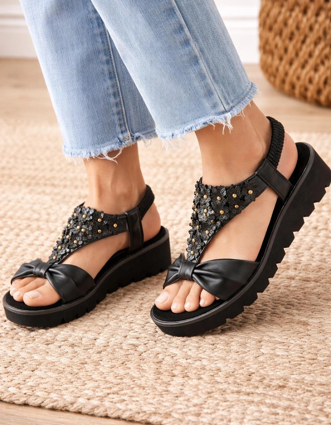 Cipriata SALVIA Womens Slingback Sandals Black