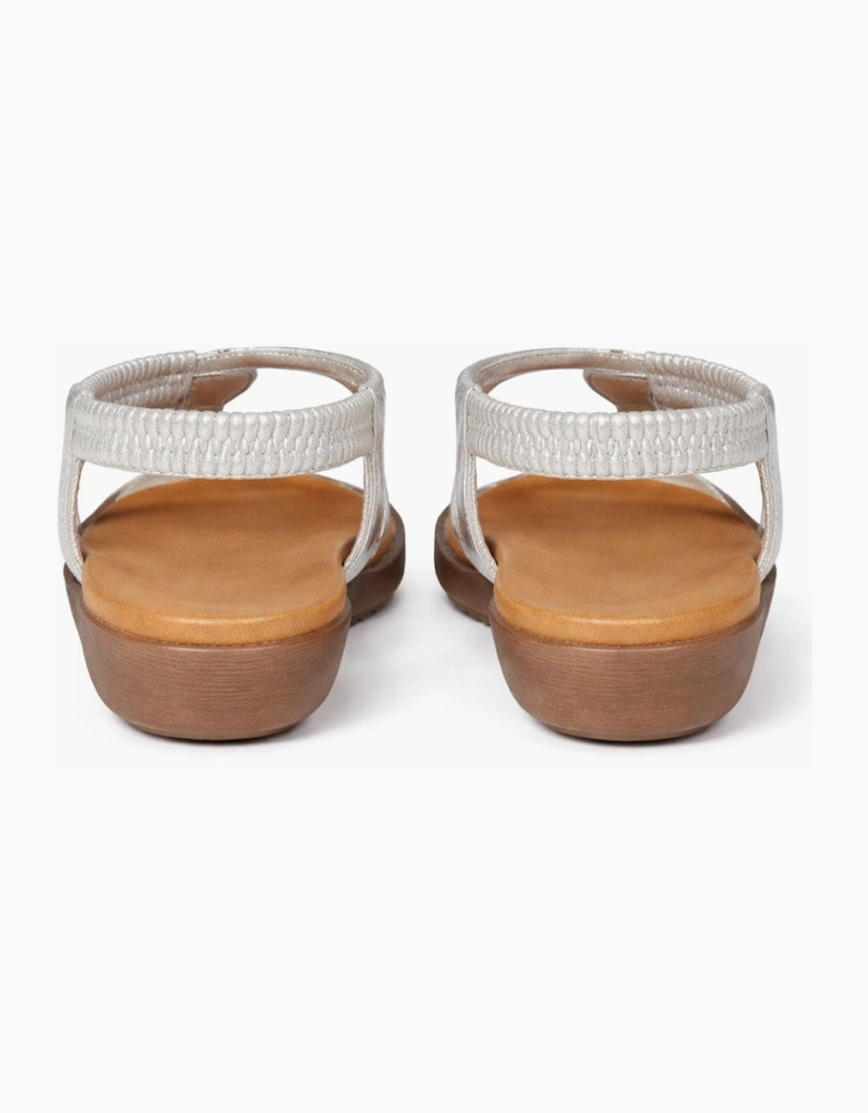 Cipriata SERPENT Womens Slingback Sandals Silver