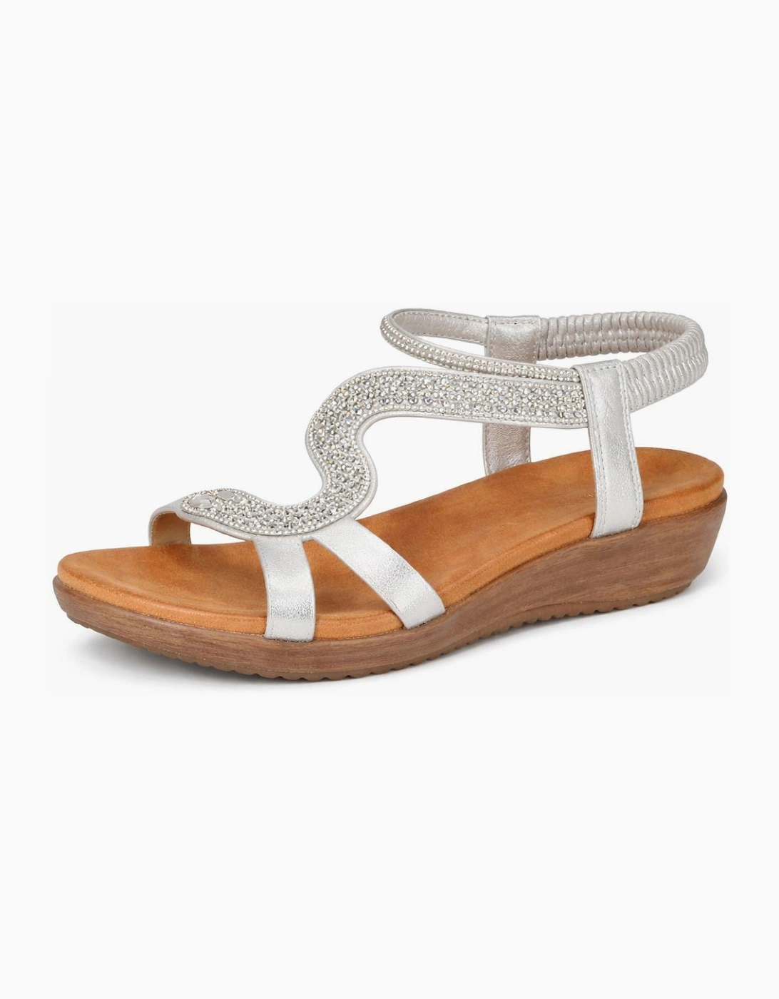 Cipriata SERPENT Womens Slingback Sandals Silver