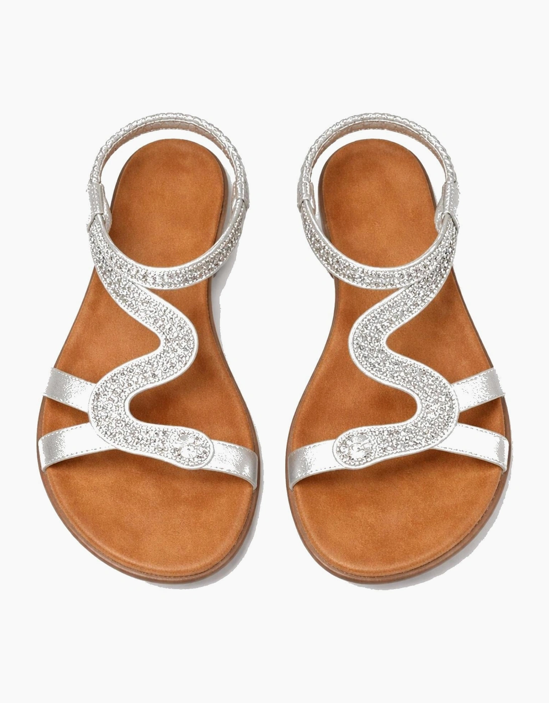 Cipriata SERPENT Womens Slingback Sandals Silver