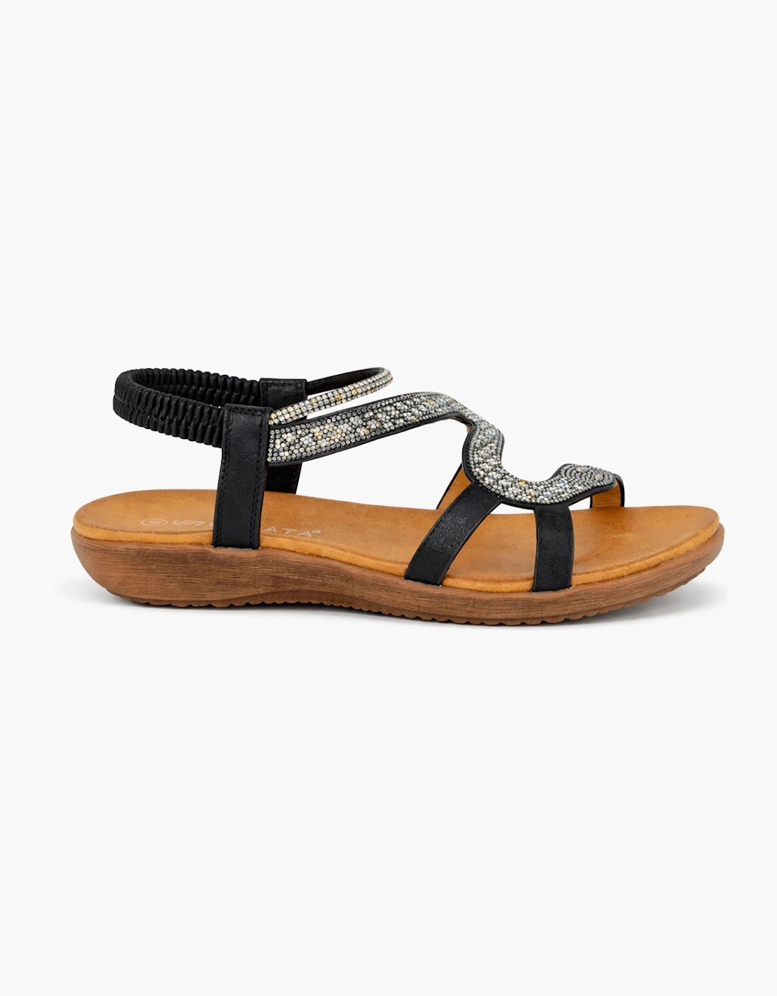 Cipriata SERPENT Womens Slingback Sandals Black