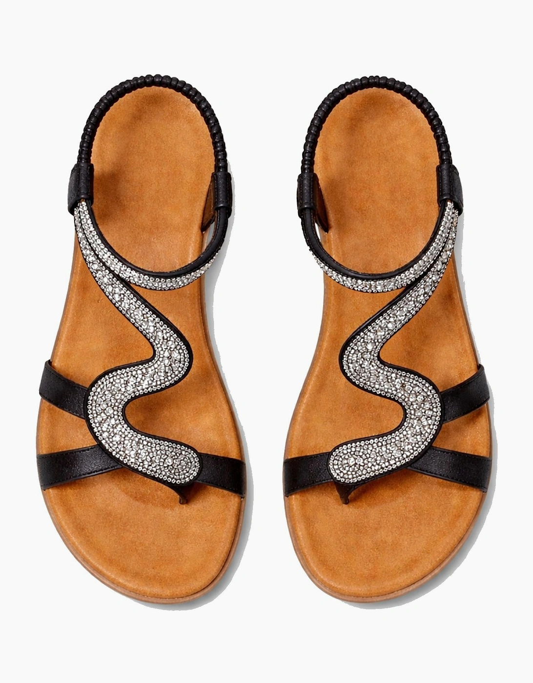 Cipriata SERPENT Womens Slingback Sandals Black