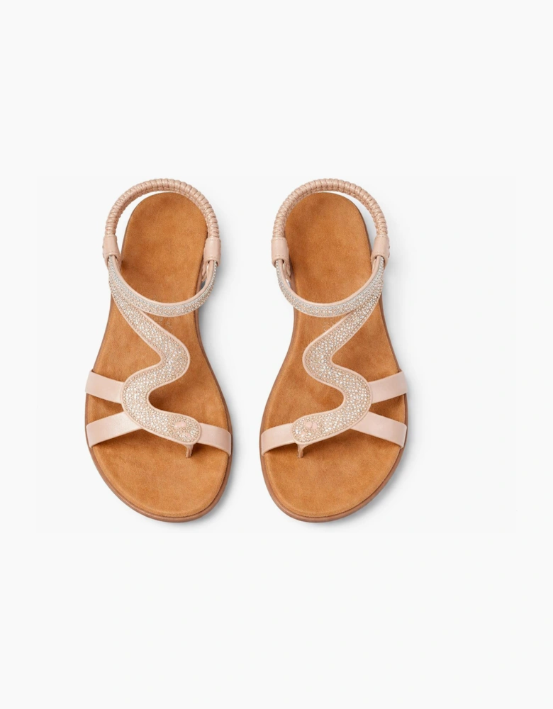 Cipriata SERPENT Womens Slingback Sandals Rose Gold