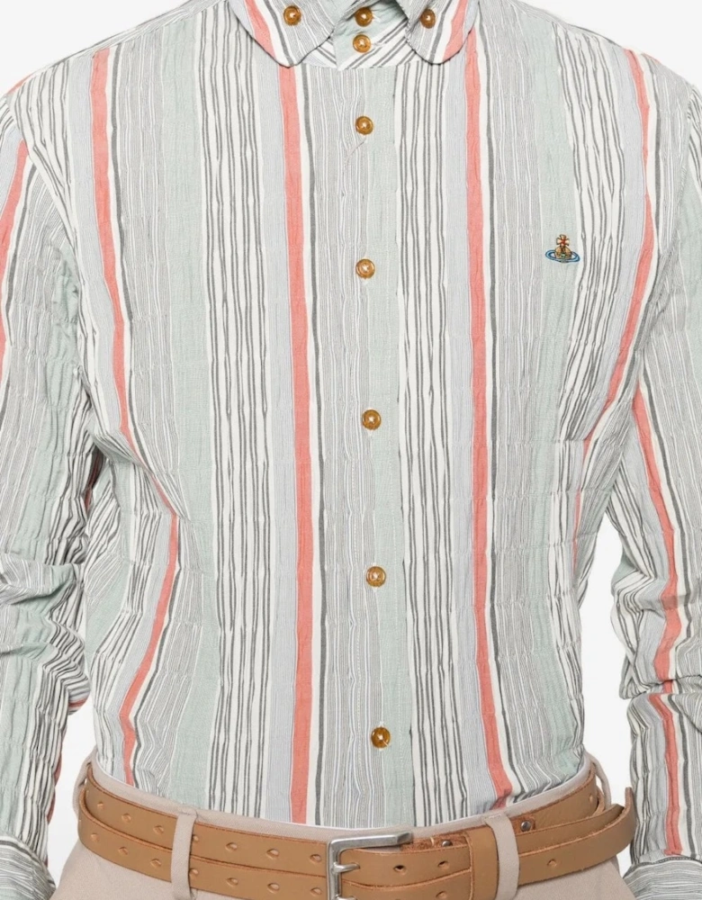 2 Button Stripe Krail Shirt Multicolour